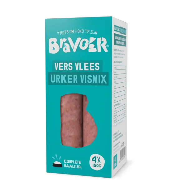 Bravoer Urker Mix (Makreel, Zalm, Haring & Paling) 12 x ( 4 x 150 gram)