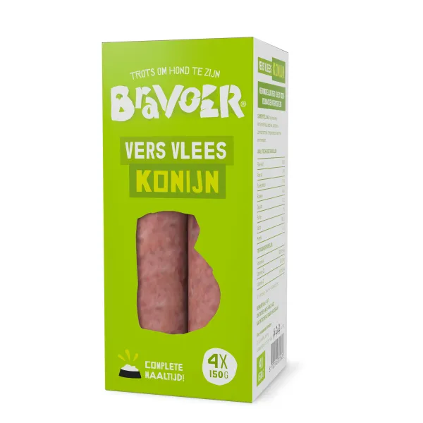 Bravoer Konijn 12 x ( 4 x 150 gram)